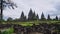 Beautiful view footage of Prambanan Temple complex