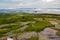 Beautiful view of the Frenchman Bay seen from the Cadillac Mountain, Maine