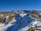 beautiful view of the freshly snowed pischahorn, davos klostes mountains, pischa. Autumn in the mountains. Hiking,nature