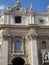 Beautiful view of the front of the Basilica of Saint Peter Rome Italy. An antique clock