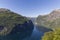Beautiful view of Geiranger fjord from Ornesvingen - Eagle Road viewpoint