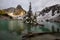 Beautiful View of a Glacier Lake in the Canadian Mountain Landscape