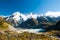 Beautiful view and glacier in Mount Cook National Park, South Is