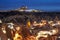 Beautiful view Goreme, Cappadocia, Turkey at night. Famous center of balloon fligths