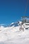 Beautiful view of Gornergrat, Zermatt, Matterhorn ski resort in Switzerland with cable chair lift