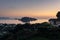 Beautiful view of Hahei at sunset, Coromandel Peninsula