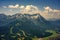 Beautiful view at highest mountain peak Zugspitze and Alpspix with Garmisch Partenkirchen, Bavaria, Germany.