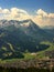 Beautiful view at highest mountain peak Zugspitze and Alpspix with Garmisch Partenkirchen, Bavaria, Germany.
