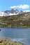 Beautiful view hiking in the Andorra Pyrenees Mountains in Ordino, near the Lakes of Tristaina