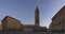 Beautiful view of the historic center of Pistoia in the evening light, Tuscany, Italy