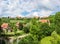 Beautiful view of the historic town of Rothenburg ob der Tauber skyline, Franconia, Bavaria, Germany