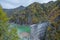 Beautiful view of Hoheikyo dam in Jozankei onsen