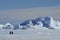 Beautiful view of icebergs Snow Hill Antarctica