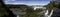 Beautiful view of the Iguazu falls, Panorama of the Iguazu falls, one of the New Seven wonders of nature