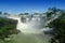 Beautiful view of Iguazu waterfalls on the border of Brazil and Argentina.