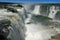 Beautiful view of Iguazu waterfalls on the border of Brazil and Argentina.