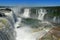 Beautiful view of Iguazu waterfalls on the border of Brazil and Argentina.