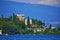 Beautiful view of Isola Garda in Garda Lake Italy
