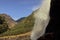 beautiful view of Jang waterfall or nuranang falls, a popular tourist destination of tawang surrounded by himalaya mountains