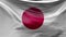 A beautiful view of Japan flag waving in the wind. Realistic seamless loop Animation background. 3D Realistic National