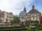 Beautiful view of the Joan de Vila Rasa square in the historic center of Valencia, Spain