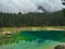 Beautiful view of Karersee lake (Lago di Carezza)