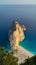 Beautiful view of Keri rocks, in blue sea water, in Zakyntos island, Greece