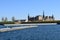 Beautiful view Kronborg medieval castle in Denmark Europe