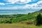 Beautiful view of Lake Balaton with vineyards from the Badacsony hill