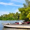 Beautiful view of Lake Bentota, Sri Lanka, on a sunny day