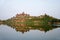 Beautiful view of lake and Datia Palace. Also known as Bir Singh Palace or Bir Singh Dev Palace. Datia. Madhya Pradesh