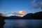 Beautiful view of a lake with hills in the background in Hardanger, Norway