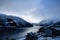 Beautiful view of a lake with hills in the background in Hardanger, Norway