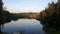 Beautiful view of the lake and industrial buildings