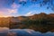 Beautiful view of lake (Khao wong resevoir) in morning.