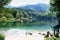 Beautiful view on Lake, mountain with reflection. Lake Bohinj. S