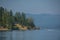 The Beautiful view of Lake Pend Oreille in the northern Rocky Mountains of Bonner County, Idaho