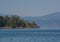 The Beautiful view of Lake Pend Oreille in the northern Rocky Mountains of Bonner County, Idaho