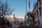 Beautiful view of Lama Monastery Temple in Changping valley ,Siguniangshan National Park, Sichuan Province, China