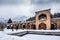 A beautiful view landscape of Pari Mahal in winter season, srinagar, kashmir, india