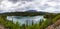 Beautiful View of Lewes Lake during a cloudy summer day.