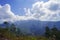 Beautiful view of Majestic Mount Kinabalu during blue sky with dramatic cloud