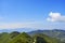 Beautiful view of Majestic Mount Kinabalu during blue sky with dramatic cloud