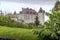 Beautiful view of the medieval town of Gruyeres, home to the world-famous Le Gruyere cheese, canton of Fribourg, Switzerland