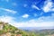 Beautiful view of the medieval town of Kruja at the top of the Sary-Saltiki mountain in Albania