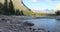Beautiful view of Minnewanka Lake in Banff National Park