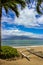 Beautiful view of Molokai Island from Kaanapali Beach, Maui