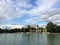 Beautiful view of the monument to Alfonso XII in the Retirement park of Madrid in Spain