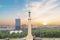 Beautiful view of the monument to the Winner near the Belgrade Fortress in Belgrade, Serbia