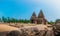 Beautiful view of monuments at Mahabalipuram in India